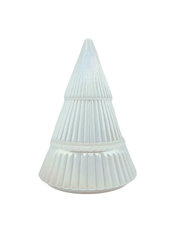 Soi Candle Company Winter Wonderland White Glass Tree Candle