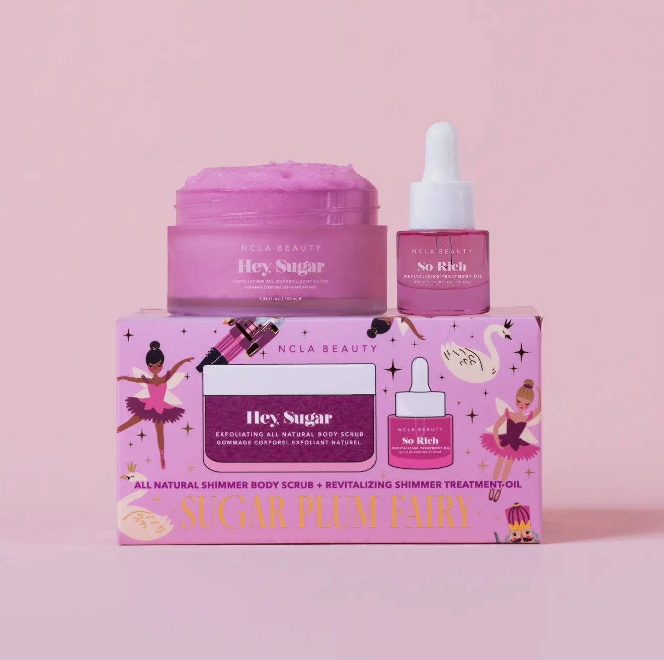 NCLA Body Scrub + Treatment Oil Gift Set