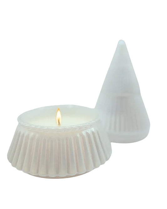 Soi Candle Company Winter Wonderland White Glass Tree Candle