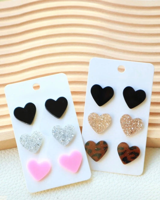 Acrylic Heart Earrings