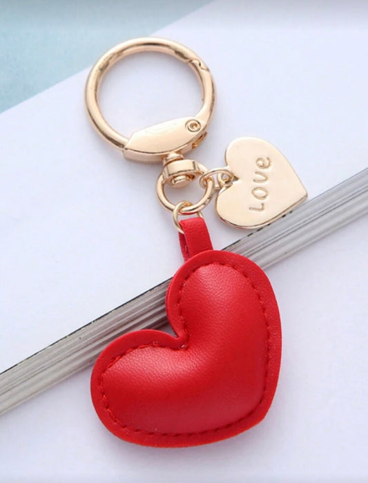 Puffy Heart Keychain