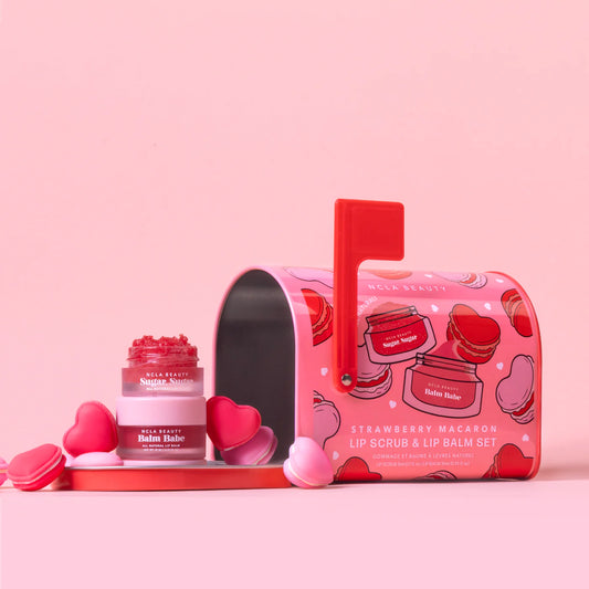 NCLA Strawberry Macaron Valentine's Day Lip Care Set