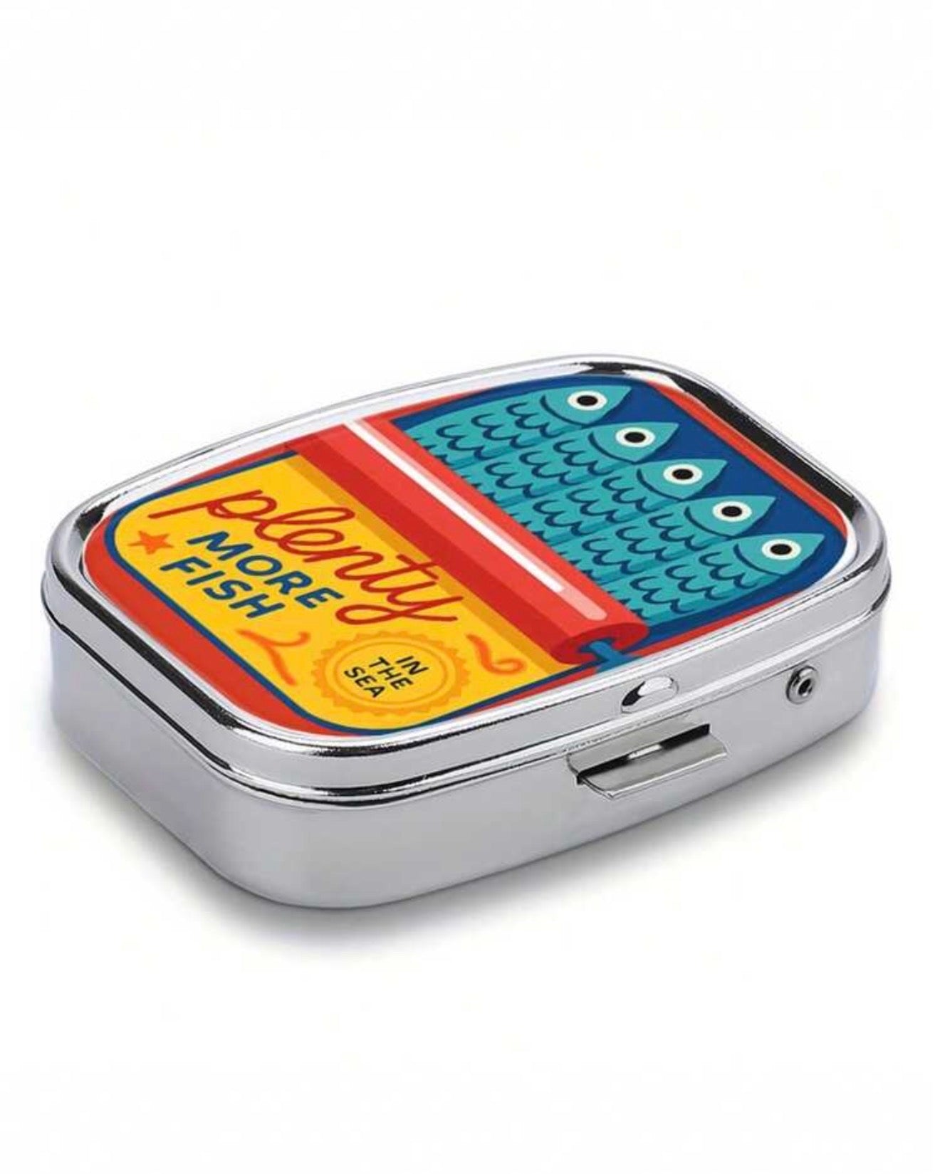 Vintage Sardine Metal Pill Box