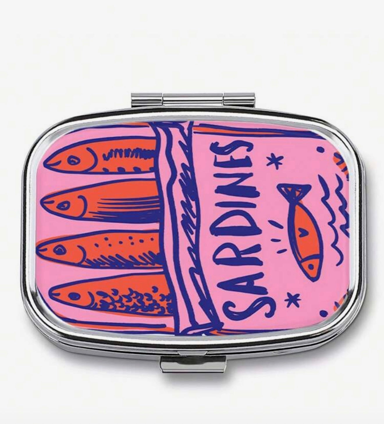 Vintage Sardine Metal Pill Box