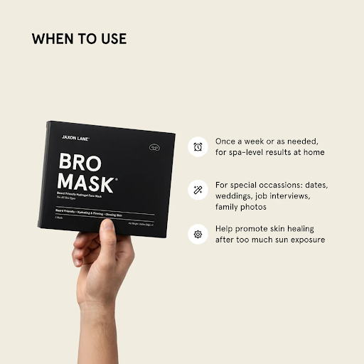 Jaxon Lane Bro Mask Half Mask - Beard Friendly Sheet Mask