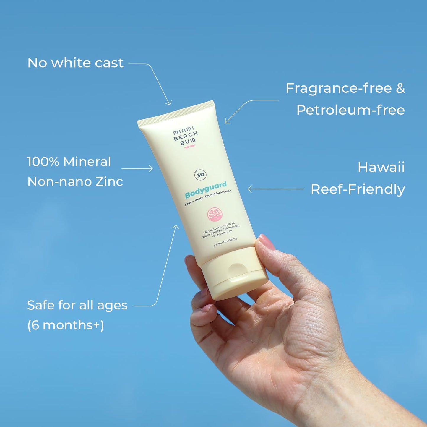 Miami Beach Bum Bodyguard Mineral Sunscreen SPF 30