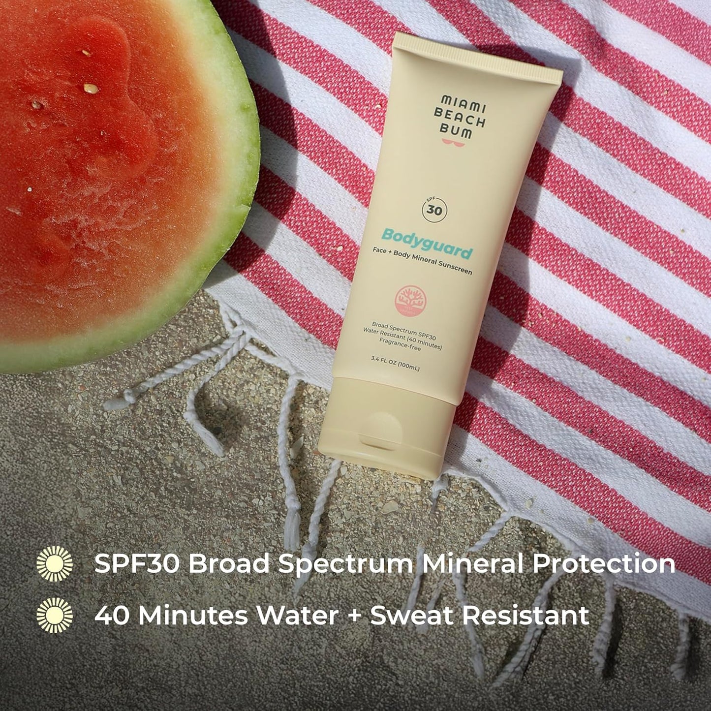 Miami Beach Bum Bodyguard Mineral Sunscreen SPF 30