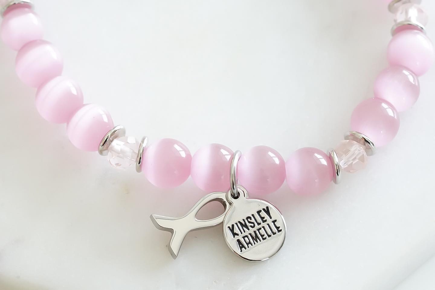 Kinsley Armelle Breast Cancer Awareness Bracelet
