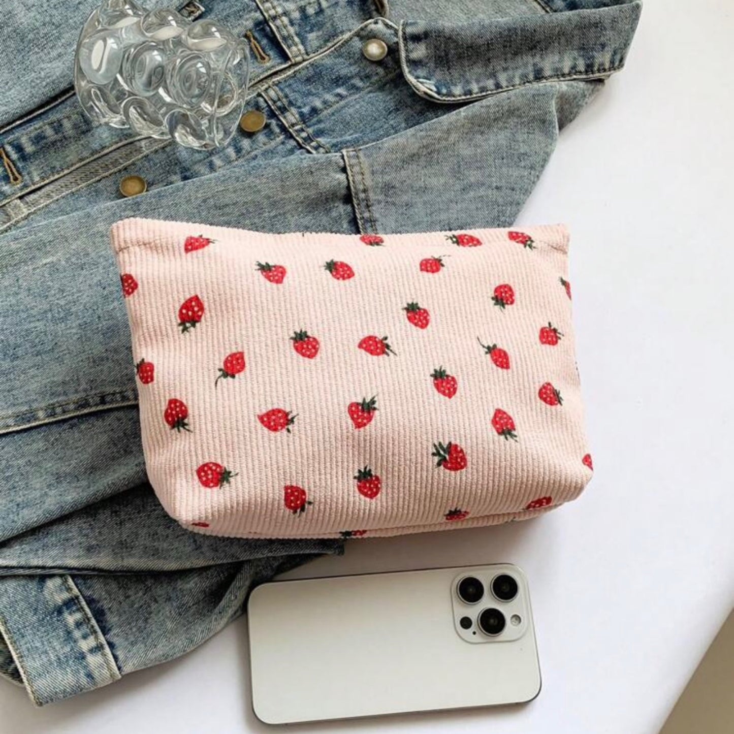 Pink Strawberry Pouch