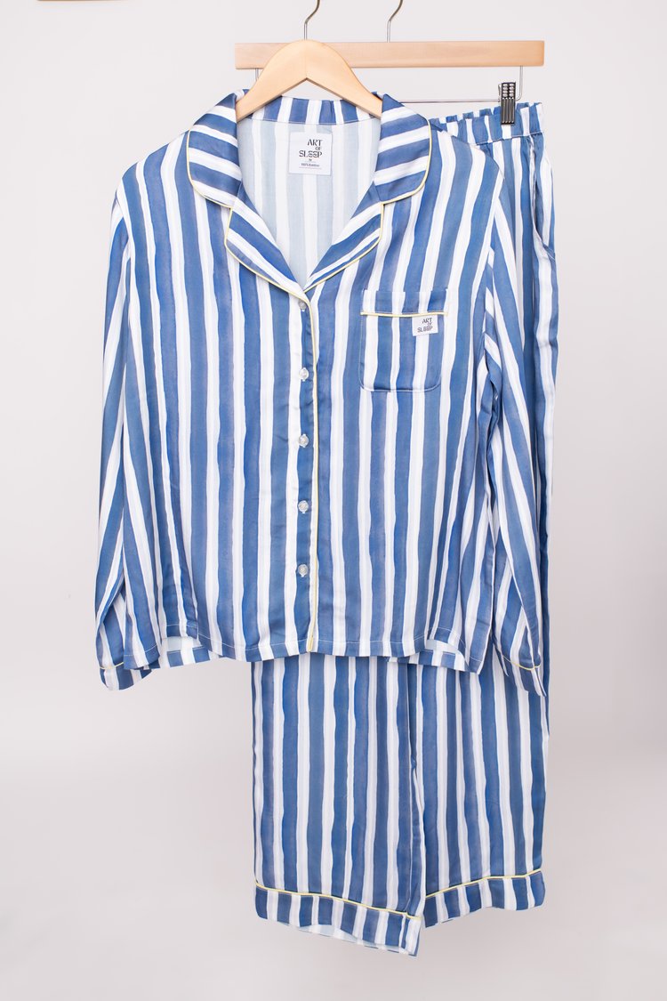 Art of Sleep Blue Stripe Long Set